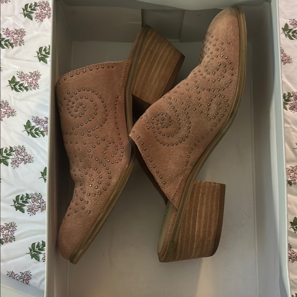 Sole Society Embellished Brown Ankle Booties